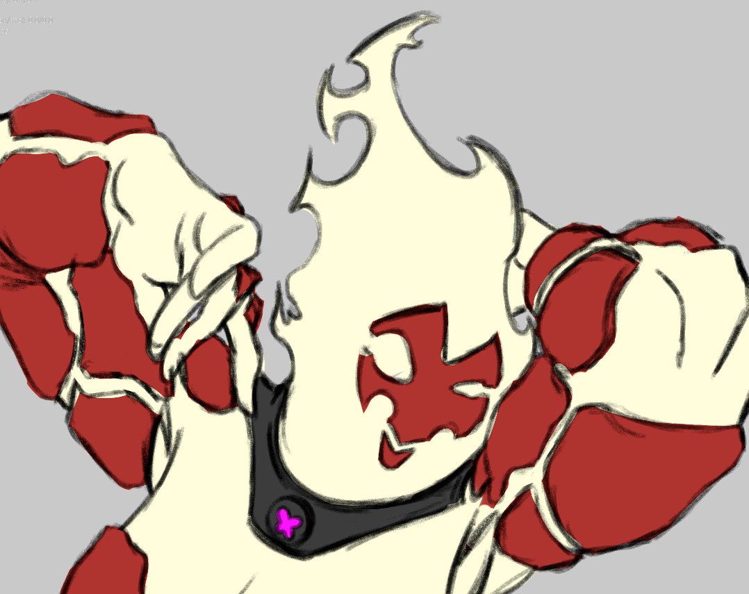 Valu_Drawings's tweet photo. Cómo me caga de gusto dibujar a Heartblast/Fuego. Besto alien 🗿. #Chaquetrix #SanValentrix2026 https://t.co/eaU9tlIegQ