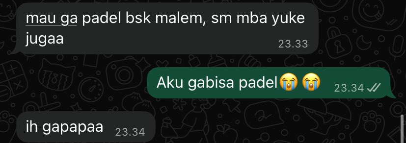 nisaadevii's tweet photo. Wkwk besok olahraga apalagi ya 😭🤙🏻 https://t.co/xriOVZQgcb