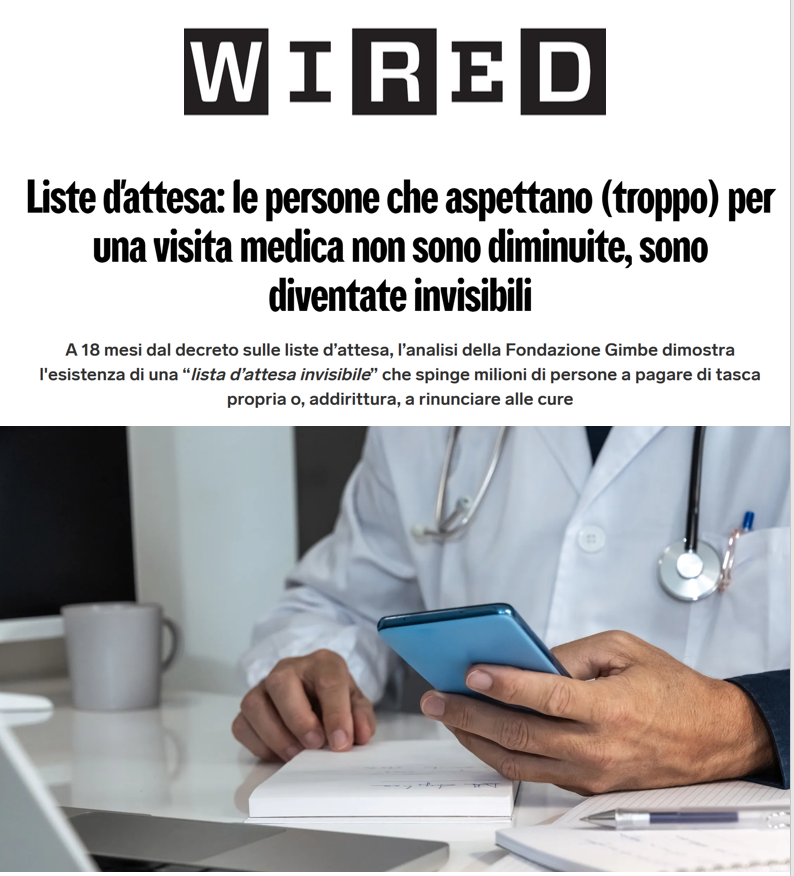 Esiste una "lista di attesa invisibile" di persone 
Che aspettano troppo
Che pagano di tasca propria 
Che rinunciano alle prestazioni sanitarie
#SalviamoSSN 

wired.it/article/sanita…