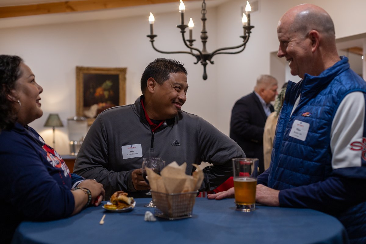 GaelAlumni's tweet photo. It was a joy to welcome back former Associated Students Presidents this week! These  student leaders spanned from the 1960s through the 2020s, came together at Siena House, the president’s residence, with Roger Thompson—a former student body president himself. https://t.co/VFpL6MkFMg