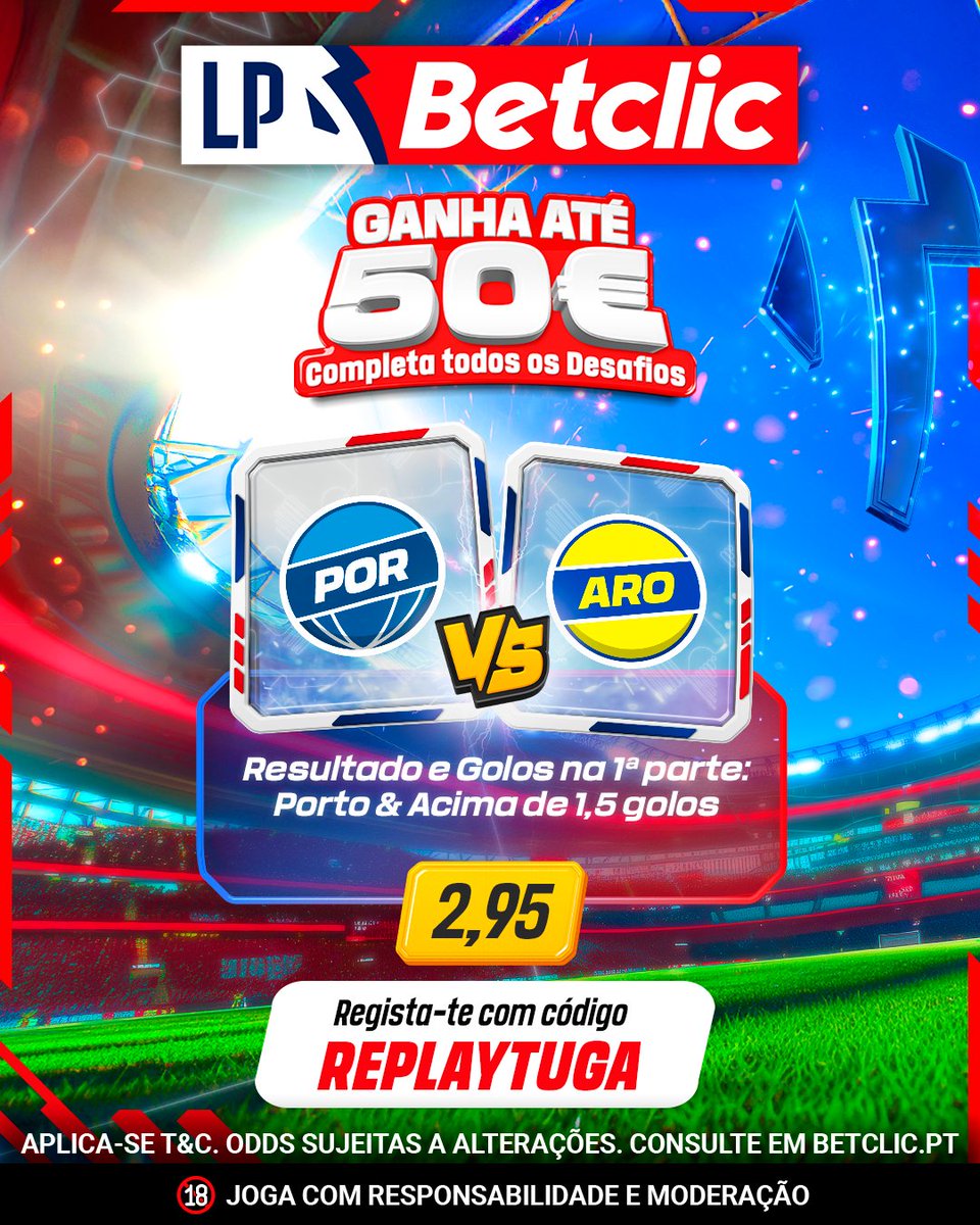 Liga Portuguesa 🤩🇵🇹

🥅 FC Porto vs. Arouca
📺 Sport TV2

Faz a tua aposta na Betclic. Caso não tenhas conta, cria a tua conta com o nosso link para 50€ em freebet´s após completares os desafios e 40€ de bónus de casino com depósito ≥10€.

Link: betclic.onelink.me/w4we/5dgkajd7