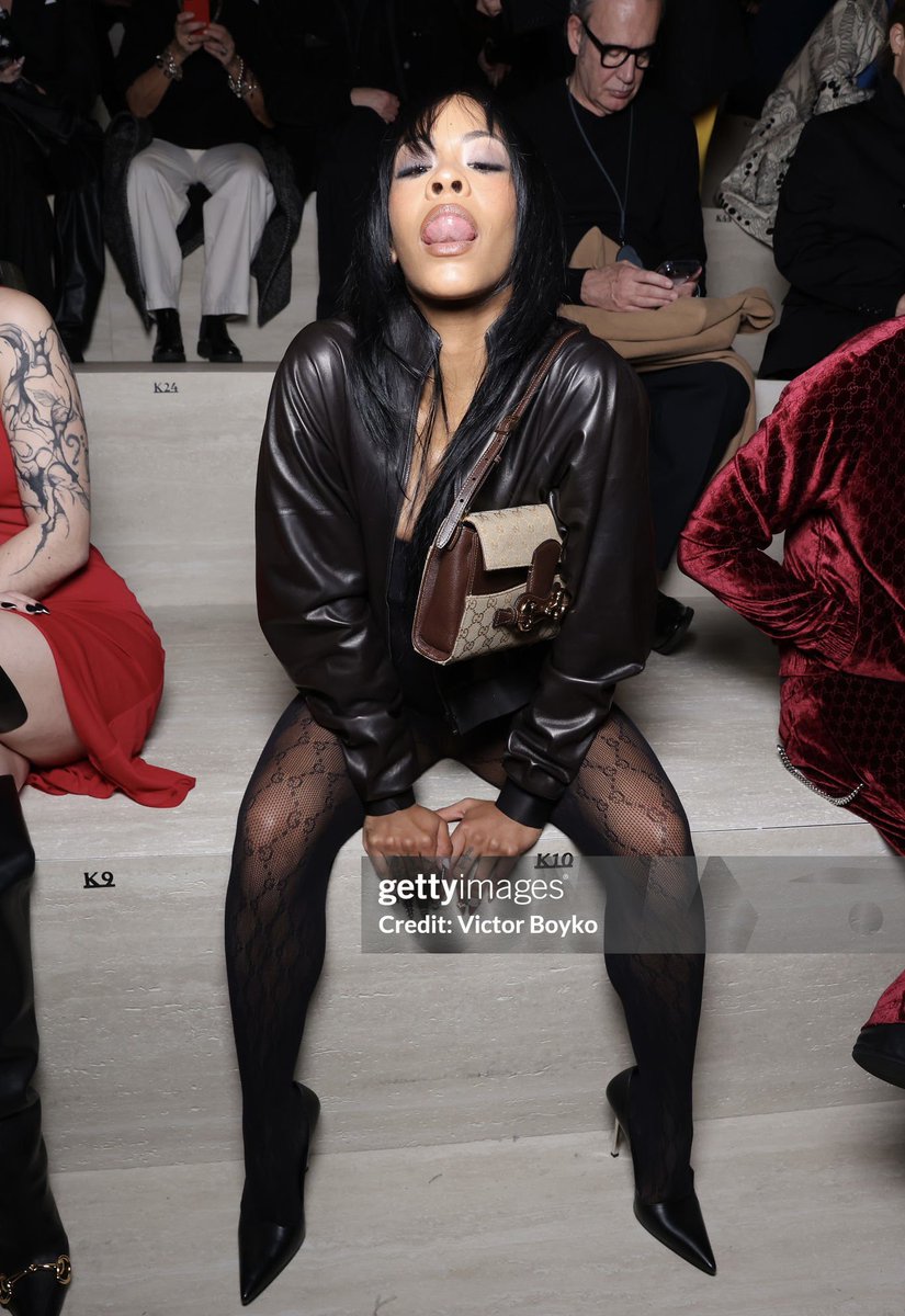 Rico Nasty attends the Gucci FW26 Fashion Show in Milan, Italy