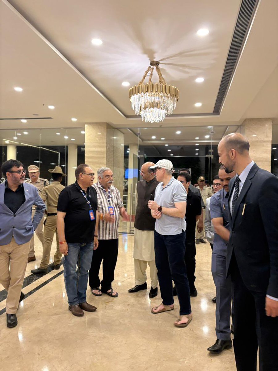BJP’s Anil Gupta, the key person behind the revival of JKCA following the scams during Farooq Abdullah’s tenure, is receiving Omar Sahib.