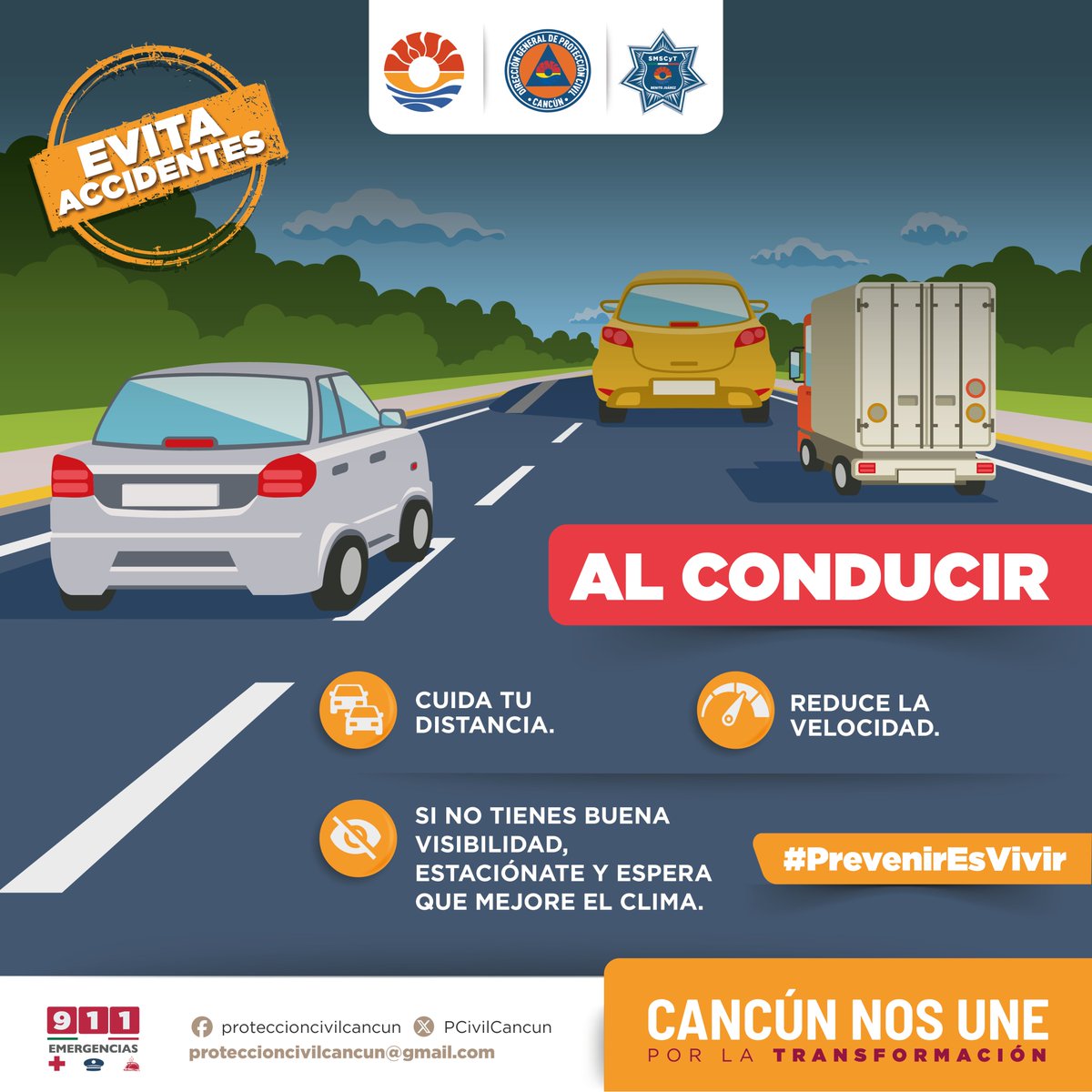 📵🚗 Tu seguridad está en tus manos.

Al conducir, evita usar el celular y mantén toda tu atención en el camino.

⚠️ Un segundo de distracción puede provocar un accidente.
 Conduce con responsabilidad y protege tu vida y la de los demás.

#PrevenirEsVivir