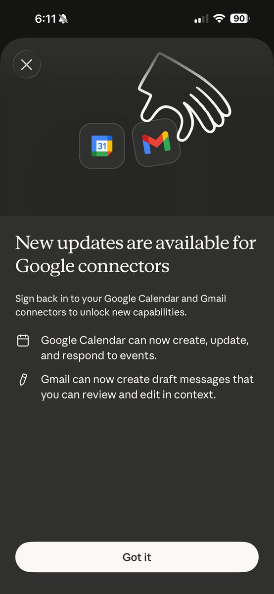 Connector permission prompt