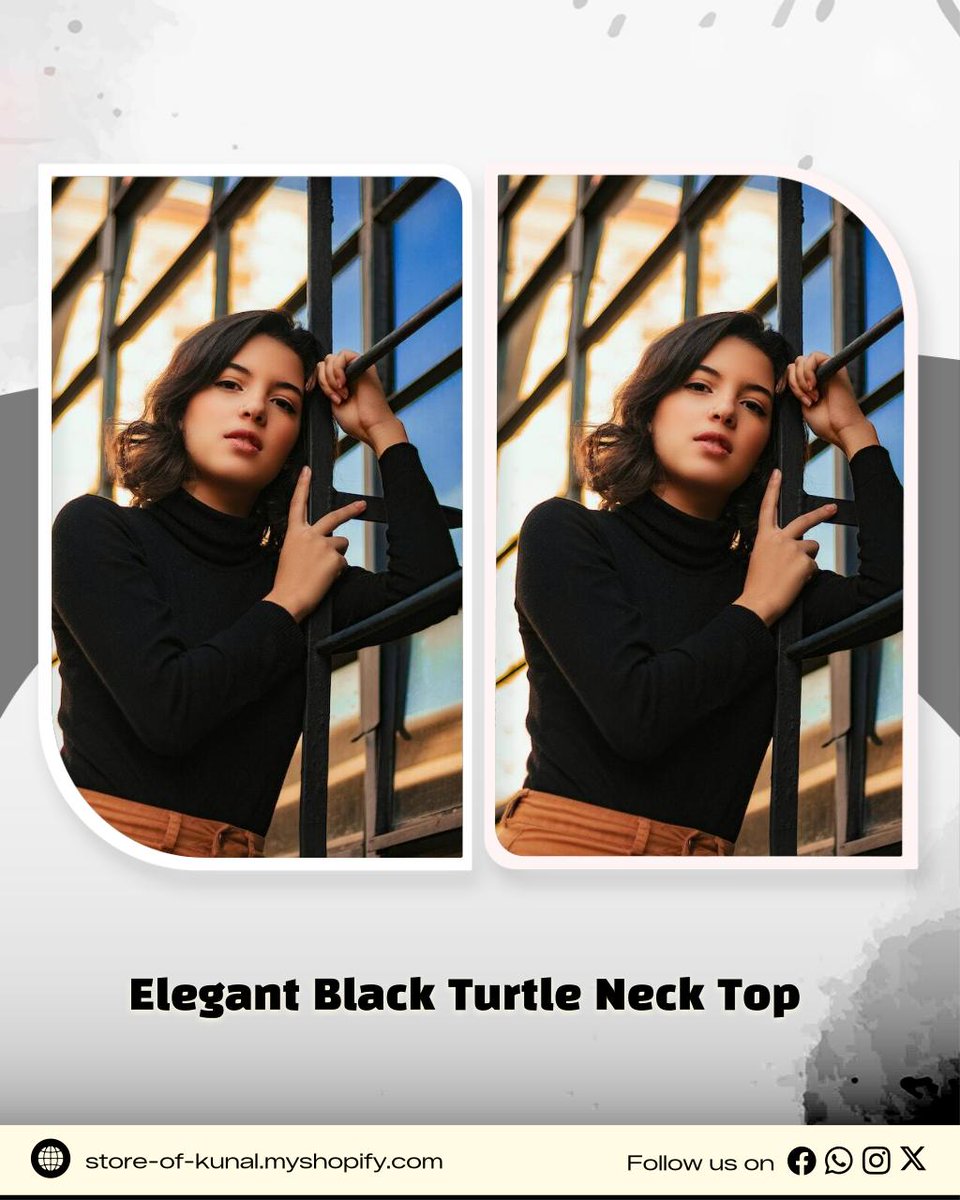 kunaljolly's tweet photo. New In Stock! Discover the exceptional Elegant Black Turtle Neck Top, now at an unmatched price of $999.99
https://t.co/C8Ksbq7T0q
#sustainablestyle #fashionactivism https://t.co/mQ6qRTErtH