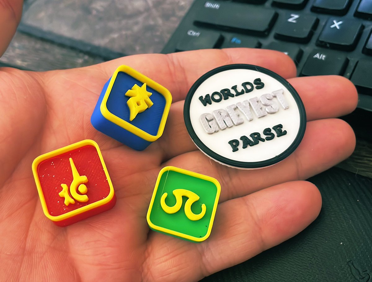 Printing some keychains for Ffxiv Fan Fest, some more goodies to come.