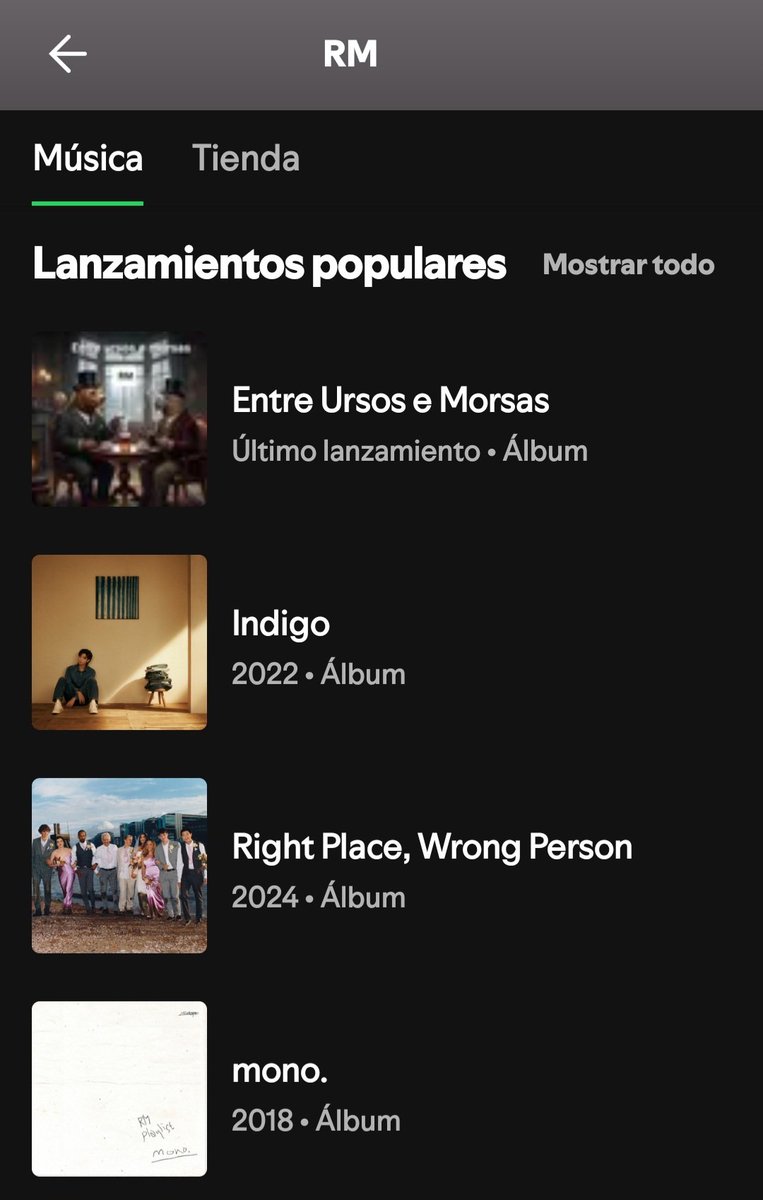 fake_love7s's tweet photo. Please Rt

@Spotify @SpotifyCares 

An unauthorized album called "Entre Ursos e Morsas" has been credited under RM's profile. RM has not released the mentioned album and we ask you to rectify this mistake as soon as possible. https://t.co/Wp1im3umn8