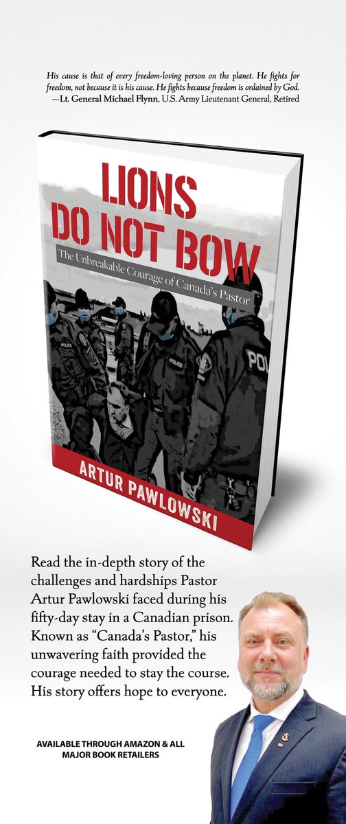ArturPawlowski1's tweet photo. Please, consider getting my book. I wrote this book in prison and I have included a lot of mini-sermons, theology, politics, and history. After you’re done reading it, you will be able to see in what kind of season we are in. You can’t prepare if you do not know what’s coming.

Be blessed, and please support our ministry if you can! https://t.co/8fuPrbMmNI
AP 

￼ Canadian Orders:
1. https://t.co/OiJJNvYkGw                                                                                         https://t.co/xeQ3cHLdqO
2. Indigo                                                                                                  Lions Do Not Bow: The Unbreakable Courage Of Canada's Pastor Book By Artur Pawlowski, (Hardcover) | Indigo
 
United States Orders:
1. https://t.co/xCySe7Z4Ab                                                                                       https://t.co/45vUyU0Cjk
2. Pathway Book Services (for people who don't use Amazon)                Lions Do Not Bow—Pathway Book Service
3. Barnes and Noble:                                                                              https://t.co/Gw3dMUQpkz
4. BooksaMillion:                                                                                     https://t.co/fCktqtgSkC