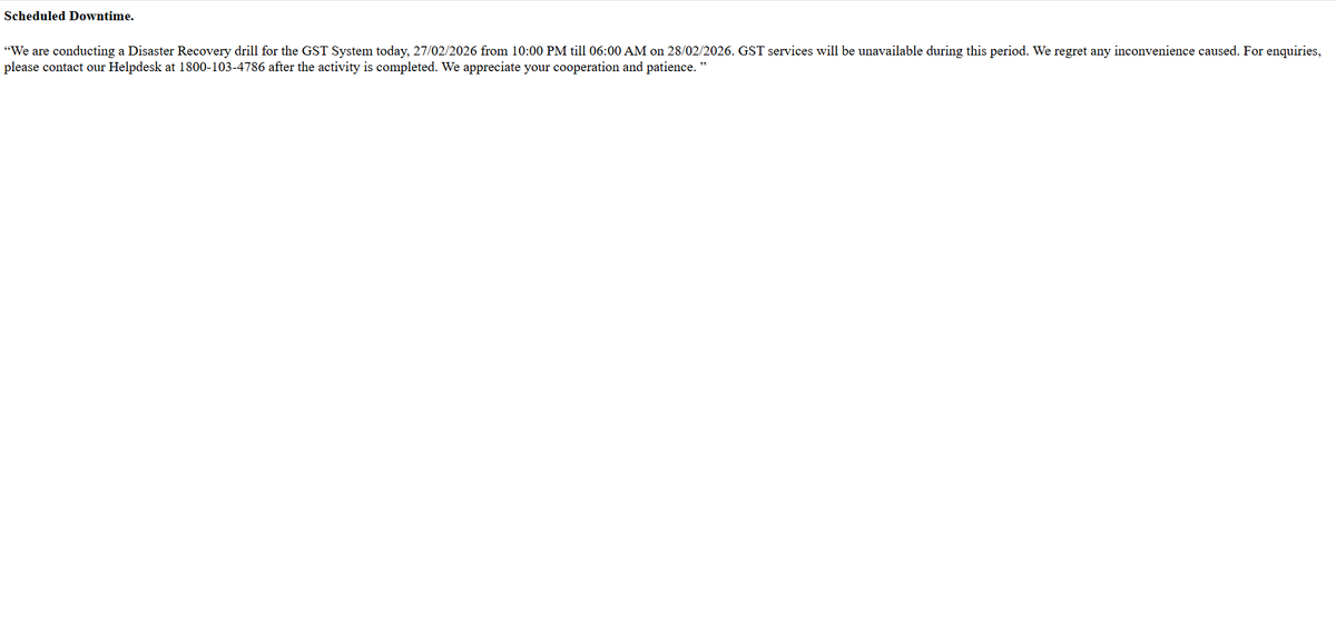 Dear <a href="/cbic_india/">CBIC</a> &amp; <a href="/Infosys_GSTN/">GST Tech</a> 

I want to reply on GST SCN &amp; Today is Last date. Now tell me what to do ??????

<a href="/nsitharaman/">Nirmala Sitharaman</a> ji whom you awarded contract of GST Portal.

They do not have common sense that due date of any notice will be valid till 12 AM. Maintainance activity