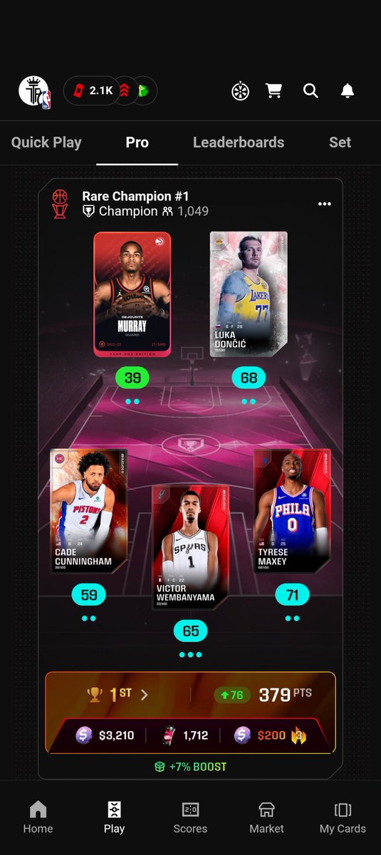 ttprojections's tweet photo. A little work with our @SorareUS NBA optimizer gave the same lineup to two subscribers in GW 35 that took down first place in Rare Champ and SuperRare Champ.

Can you afford to miss out on all the best projections and lineup optimizer if you're deep into your streaks? https://t.co/LiXHzeGPfn