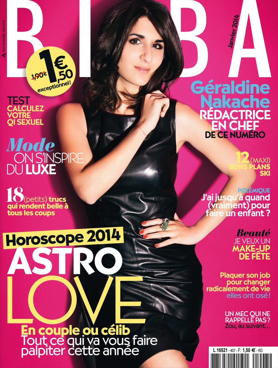 CELEBRITY OF THE DAY.
Géraldine Nakache en couverture de Biba ( janvier 2014 ).
#mode #cuir #magazine #biba #actrice #geraldinenakache