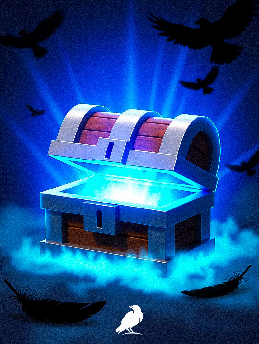 Congratulations! 
You found the hidden treasure chest from the trenches. Are you ready to redeem your rewards?

Discover what’s inside at corvus.wtf 🐦‍⬛