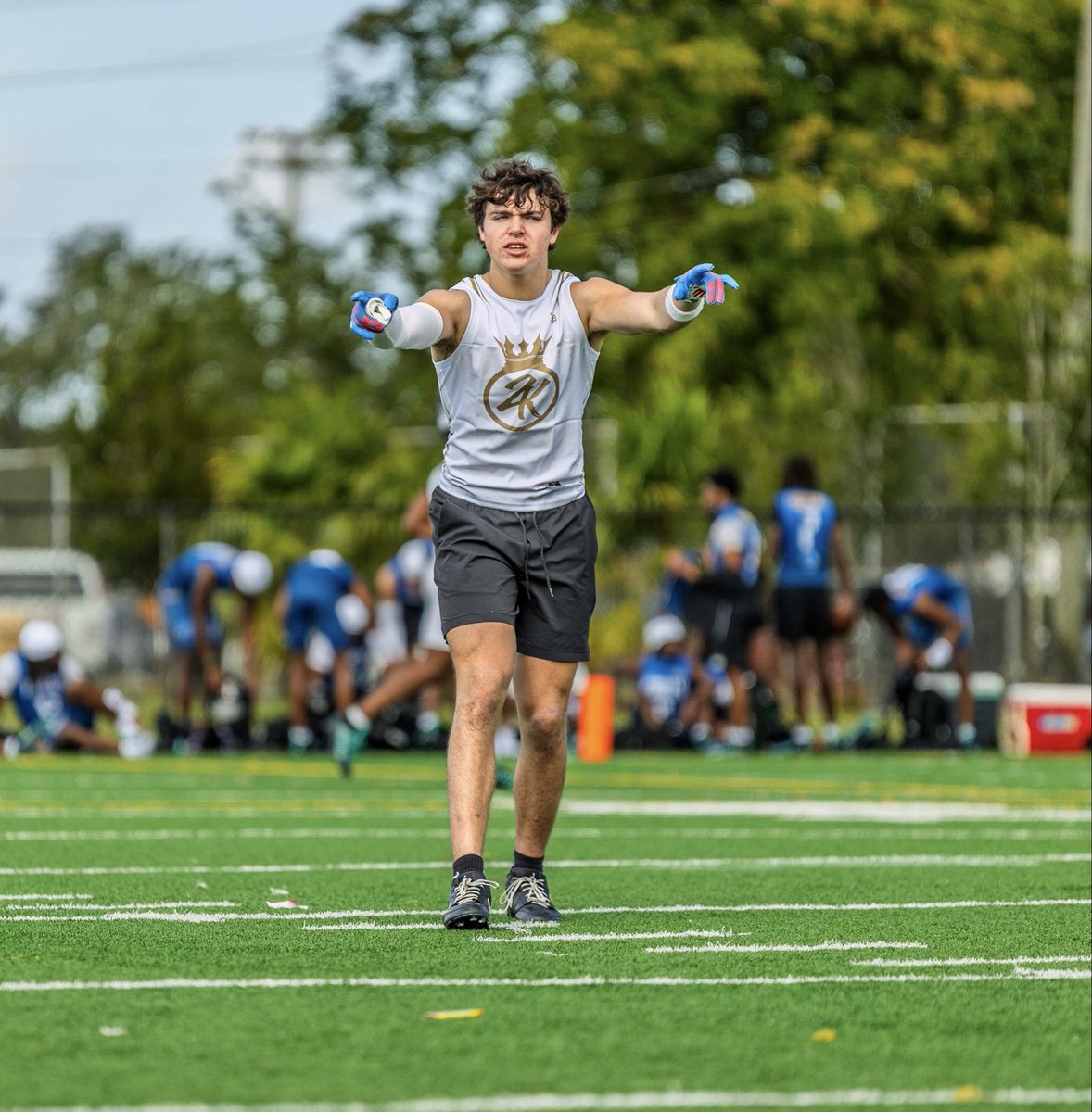 CFravel247's tweet photo. 2027 Clemson 3-star safety commit Harrison Luke at Battle 7V7 https://t.co/Mv6PwQtlhF
