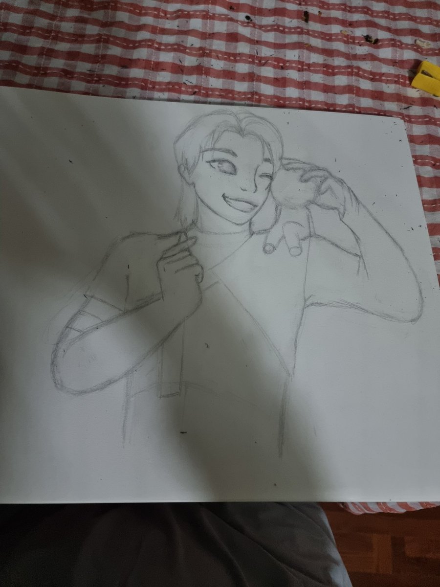 TheCrownSmith's tweet photo. I also drew Felix from Stray Kids for the first time! Drew this for a different relative who has him as main main bias, she's 10 so hopefully she won't doodle on it I spent so many hours on it ;w; https://t.co/GRD0xWgY7d