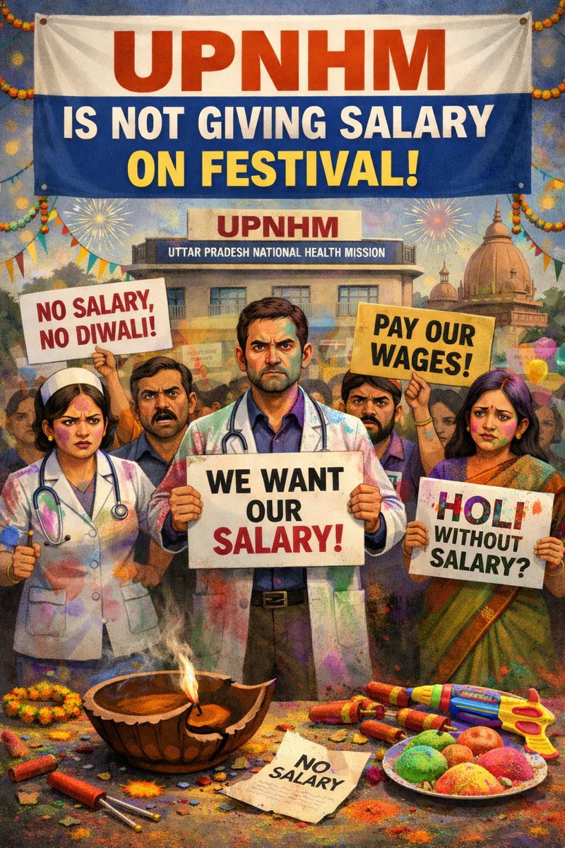 #UPNHM #UPGovernment  मजबूर कर रही है UP में हड़ताल को बहुत ही ज्यादा  गलत रवैया है सरकार का नियमित कर्मचारियों को समय से पहले सैलरी और NHM कर्मियों को मानदेय जरा सा वो भी समय पर नही