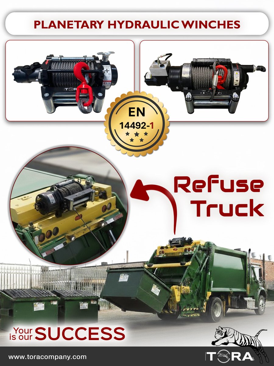 ToraCompany's tweet photo. Hydraulic Planetary Winches for Refuse &amp; Garbage Trucks

Address: 11417–19 Irving Park RD, Franklin Park, IL 60131
Tel: 630 785-2410
Cell: 331 688-4947
E-mail: sales@toracompany.com

https://t.co/Hhe3DkDm1u

#hydraulicwinch #hydraulicwinches #refusetruck #garbagetruck #TORA https://t.co/gUrODkOfmQ