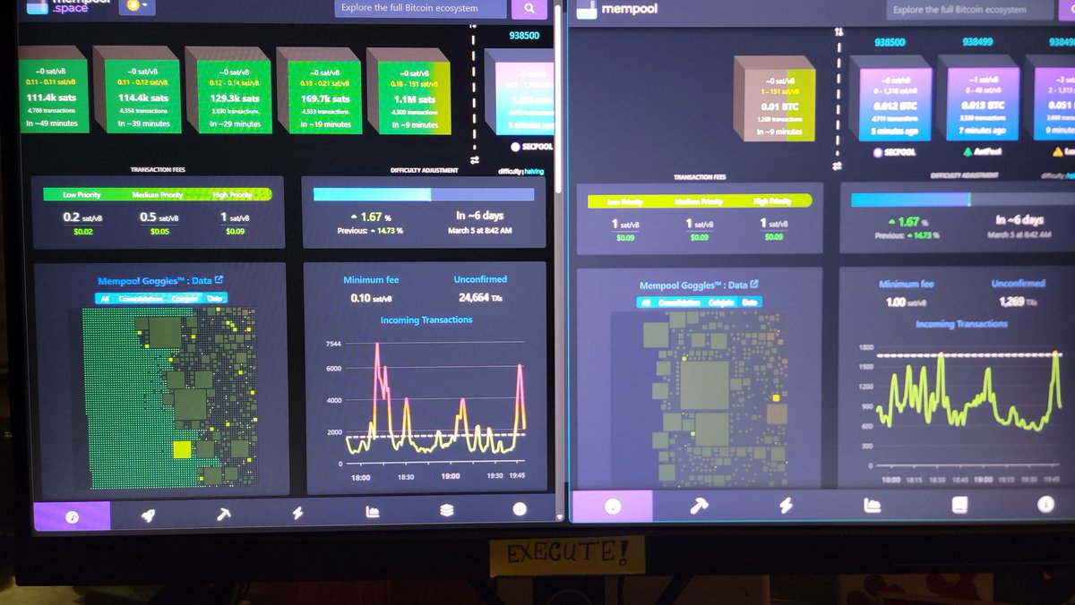 Raycrypto86_sol's tweet photo. Core 30 (left) vs bip-110 (right). I know I am just a pleb but the problem is clear as can be. #BIP110 https://t.co/YRl1V5bzsu