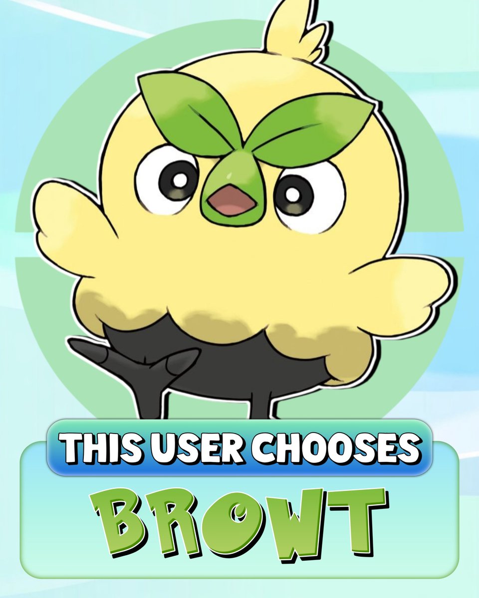 Repost this if you will choose Browt as a starter in #PokemonWindsWaves 🍃
