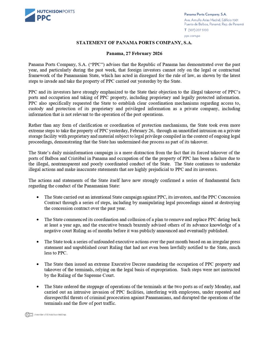 Hutchison Ports PPC tweet media
