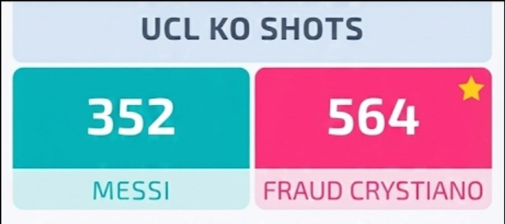 goaforbjp's tweet photo. @tichyburner @tichyburner bro, look at the difference in total shots taken in ucl ko, 212 more shots taken by fraud shot spammer https://t.co/YpZykHU1Ae