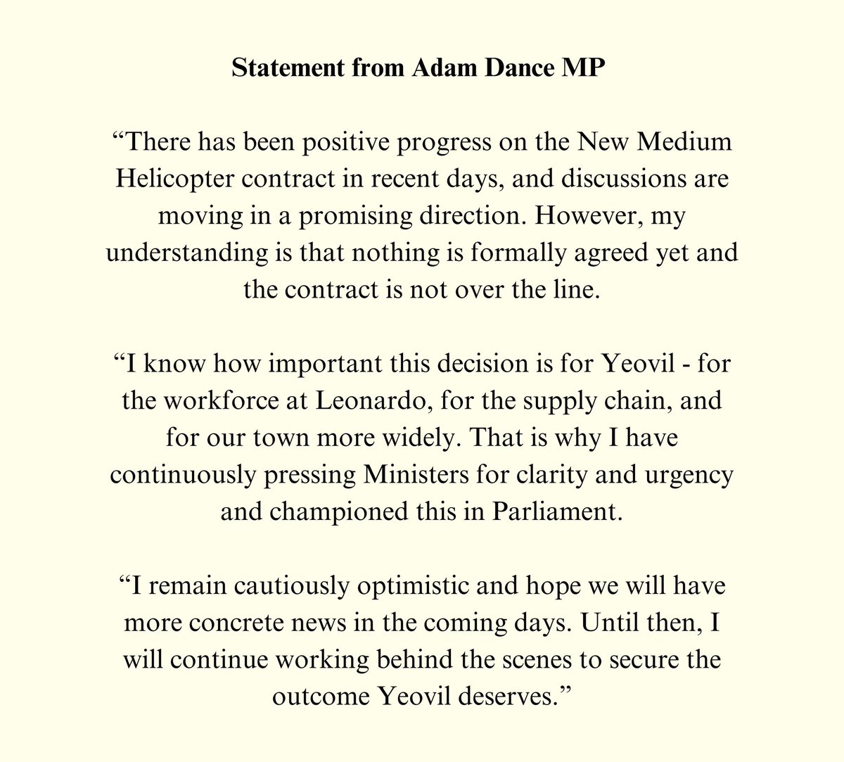 Adam Dance MP tweet media