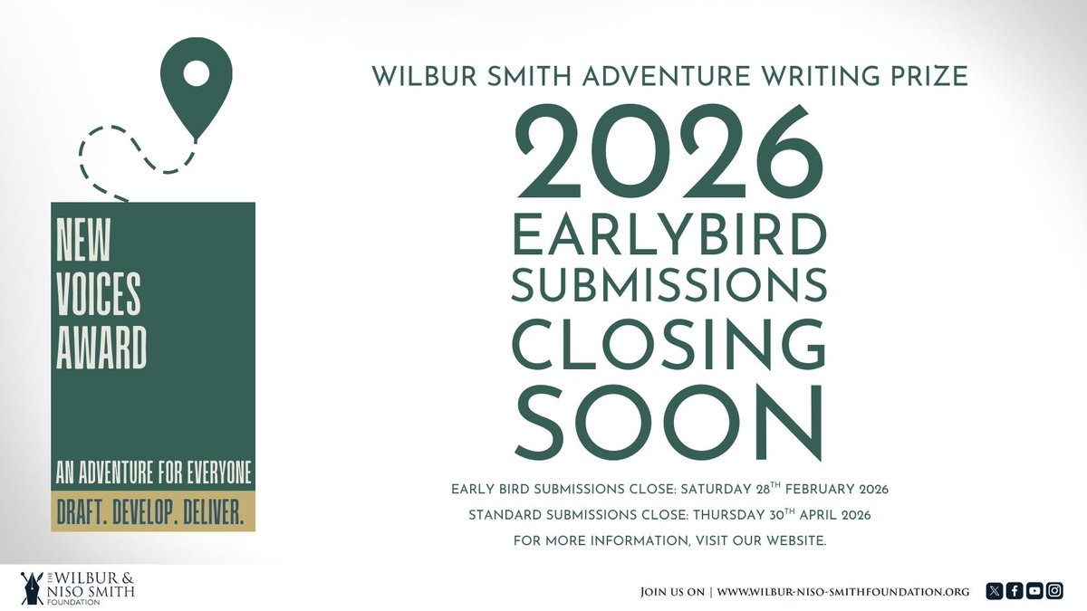 Wilbur_Niso_Fdn's tweet photo. Have an idea for an adventure novel? The #NewVoices award supports 5 aspiring writers with mentoring, editorial guidance, publisher feedback and agent advice - all to help you finish your novel. More info: https://t.co/azyOYtC853 #WritingCompetition #AmWriting #AdventureWriting https://t.co/cGyxgQyLrF