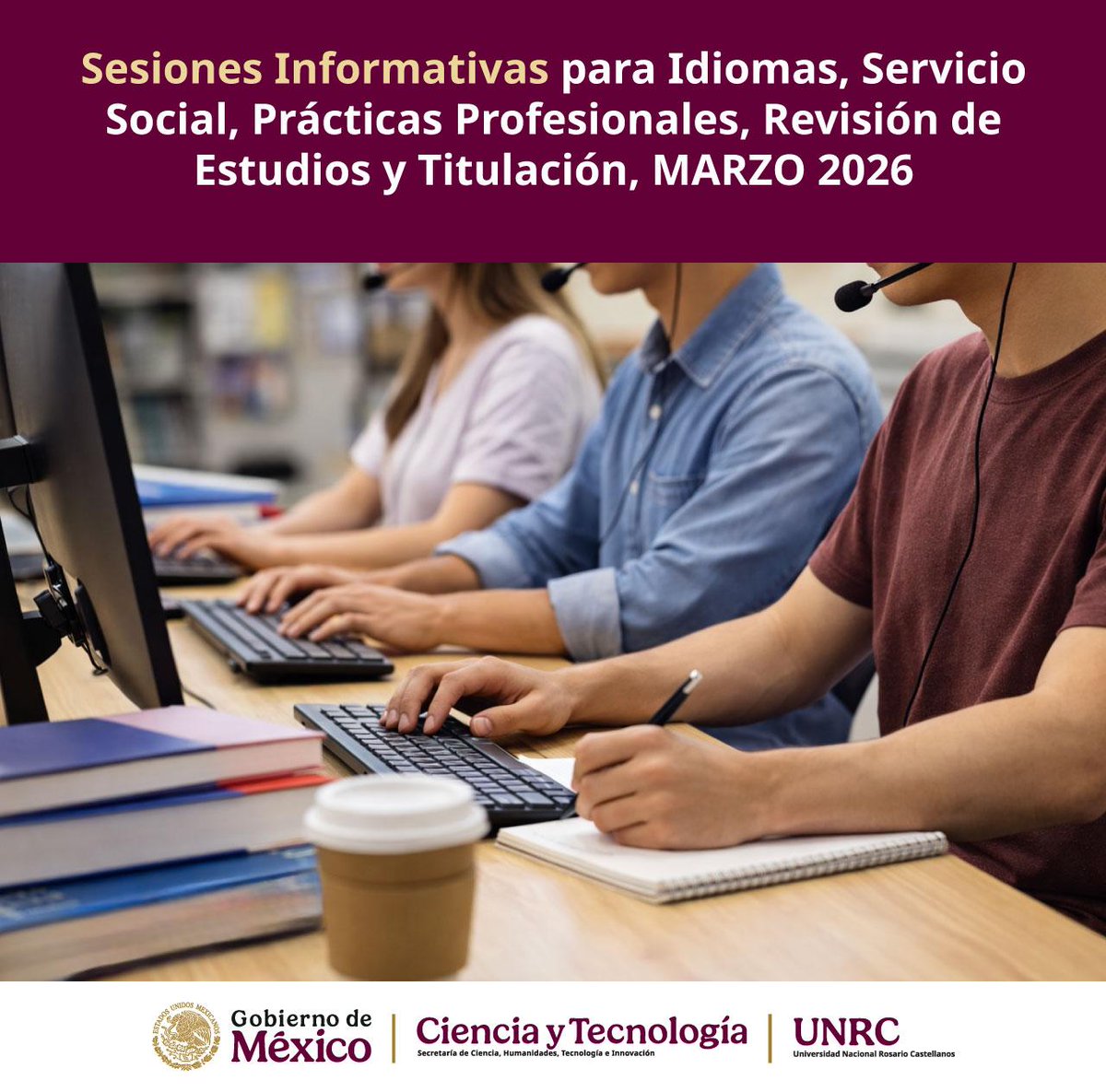 UNRCastellanos's tweet photo. ¿Dudas sobre idiomas, servicio social, prácticas profesionales, revisión de estudios y titulación? 🤔

¡Resuélvelas en las sesiones informativas de #marzo! 😀

Se realizan a distancia para todas las modalidades. 🤓

Regístrate aquí:👇
https://t.co/dVnfijksZt https://t.co/XPdt5Cutrm
