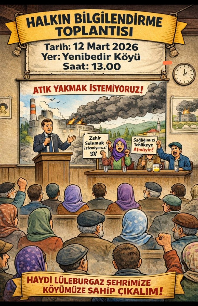 #lüleburgazzehirsolumayacak Bu sadece Yenibedir ve Lüleburgazımız için değil tüm Trakya için büyük bir sorundur, herkesi duyarlı olmaya davet ediyoruz, geleceğimizi hepbirlikte kurtaralım.