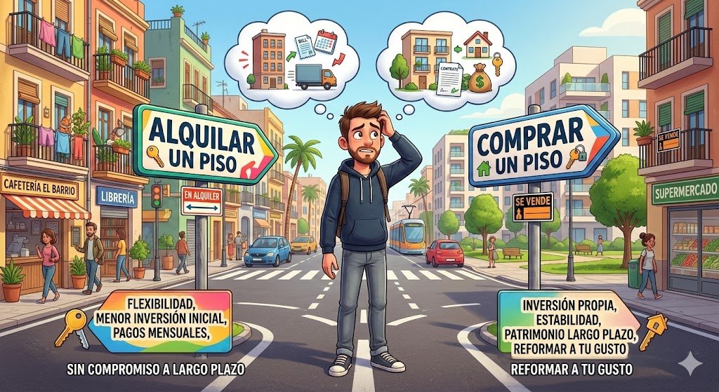 JOVEN CAPITALISTA

¿Esclavo del casero o rehén del banco? Tú eliges. 🏠

🅰️ ALQUILER:
         ✅ Libertad para mudarte mañana. 
         ✅ Cero gastos de averías o IBI. 
         ❌ Dinero que "muere" cada mes. 
         ❌ Inseguridad de que te echen.
🅱️COMPRA:
         ✅