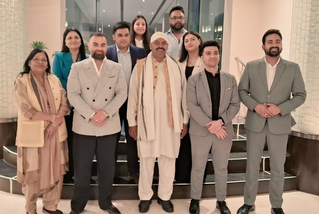 DrVijayTiwariJi's tweet photo. It was a pleasure meeting a delegation from #RasAlKhaima @UAEmediaoffice @IndembAbuDhabi @UAEembassyIndia for collaborating with #IECSME_KamdhenuChairs for #Universities #Finance #Market  #Technology 

@rashtrapatibhvn @VPIndia @narendramodi
@PMOIndia @AmitShah @HMOIndia

@ANI https://t.co/1PStU0CS6l