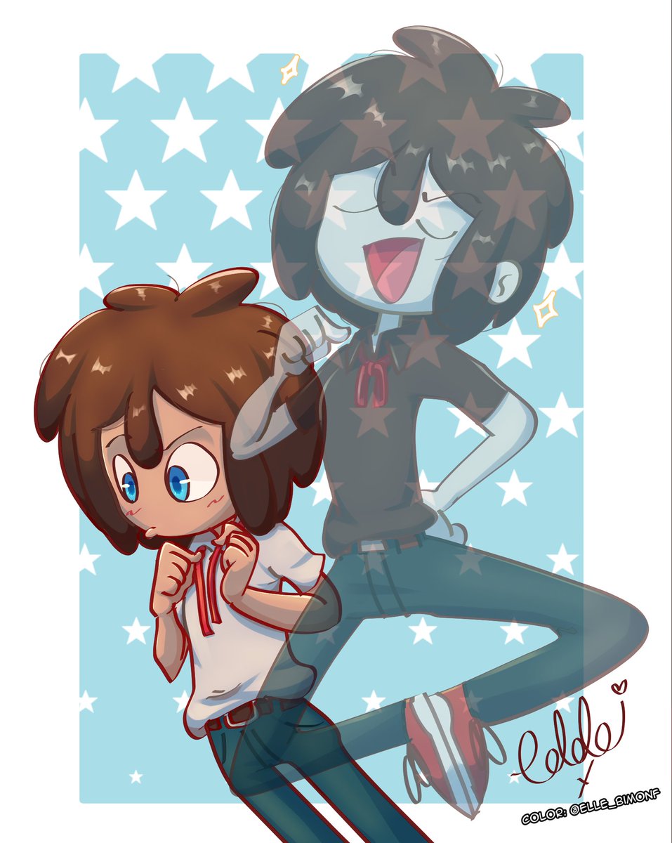 Elle_BimonF's tweet photo. @edd00chan Seguramente Fred le está presumiendo que él si sabe amarrar la cinta él solito 🐻🤎🖤
#FNAFHS #FHS #FHSZERO https://t.co/16WNM9c654