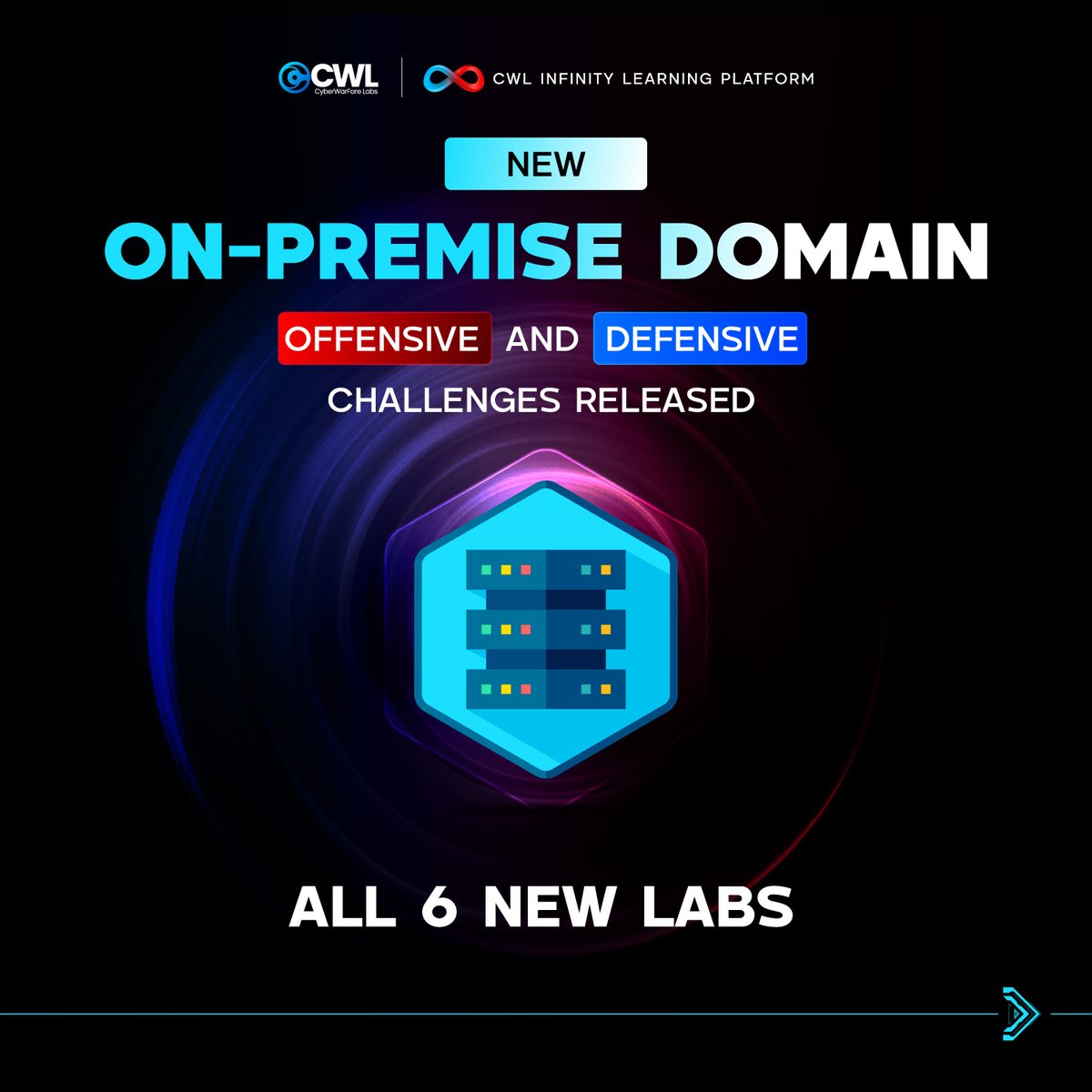 cyberwarfarelab's tweet photo. 🔥 NEW On-Premise Domain Challenges Are LIVE! Step into real-world Offensive &amp; Defensive scenarios and test your skills across 6 brand-new labs.

🌐Are you ready to level up: https://t.co/6WSaSP3NuO

#CyberSecurity #InfinityPlatform #CyberWarfareLabs https://t.co/CrjLYtB26u