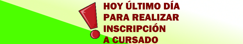 *Hoy viernes 27 de febrero, a las 23:59, cierra la inscripción para cursar materias en el 1er cuatrimestre y 1er bimestre.*
Si no lo has hecho, accede a través del siguiente link:
siuweb.fce.uncu.edu.ar/g3w3/