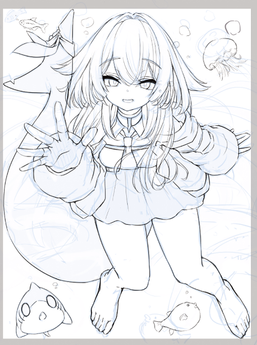 WIP 激かわルルネちゃんと海の仲間たち