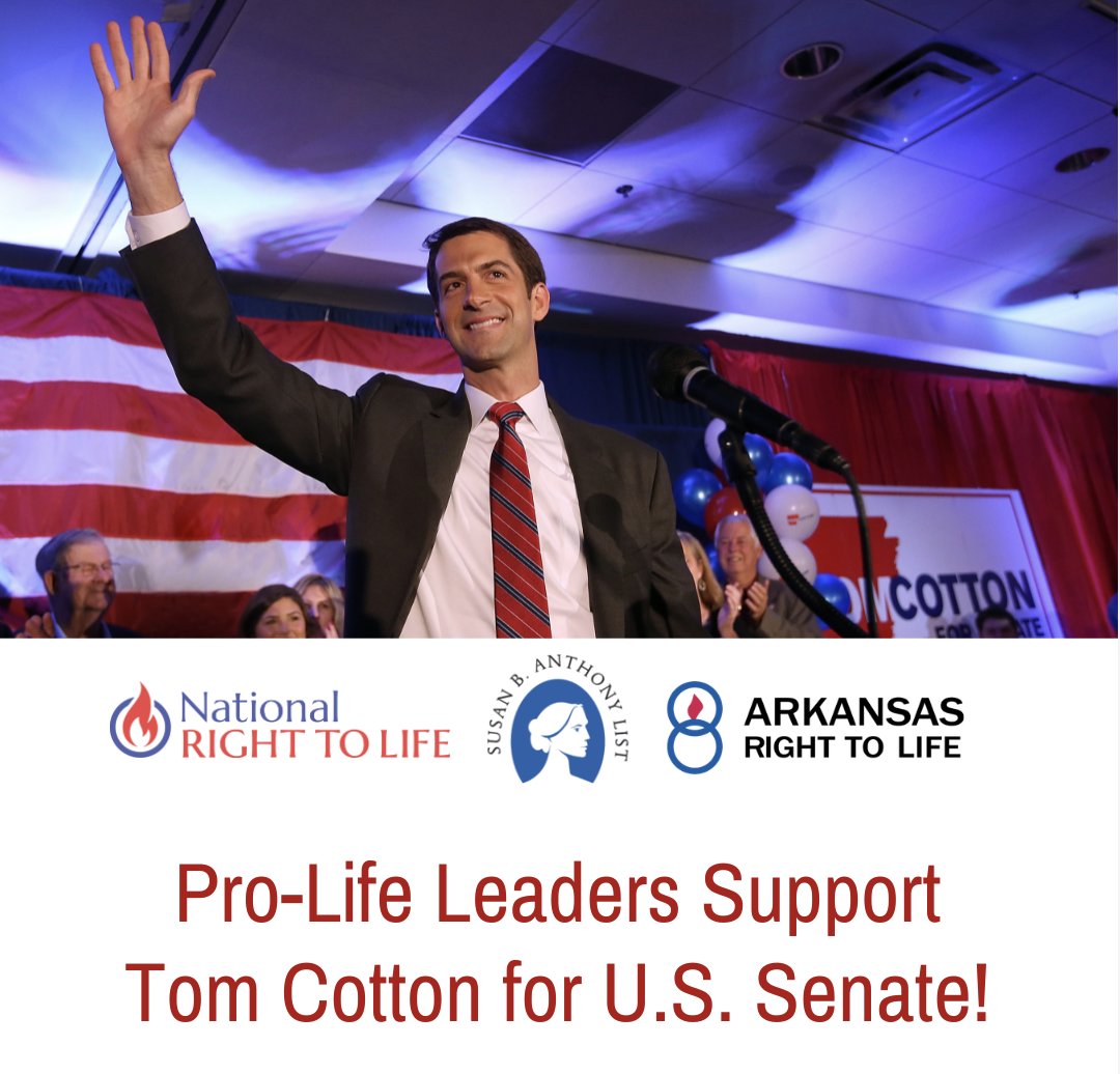 Arkansas is the most pro-life state in America and I'm honored to have the endorsement of every leading pro-life group. 

I'm asking for your vote, too. 

Please--get out and vote early!
