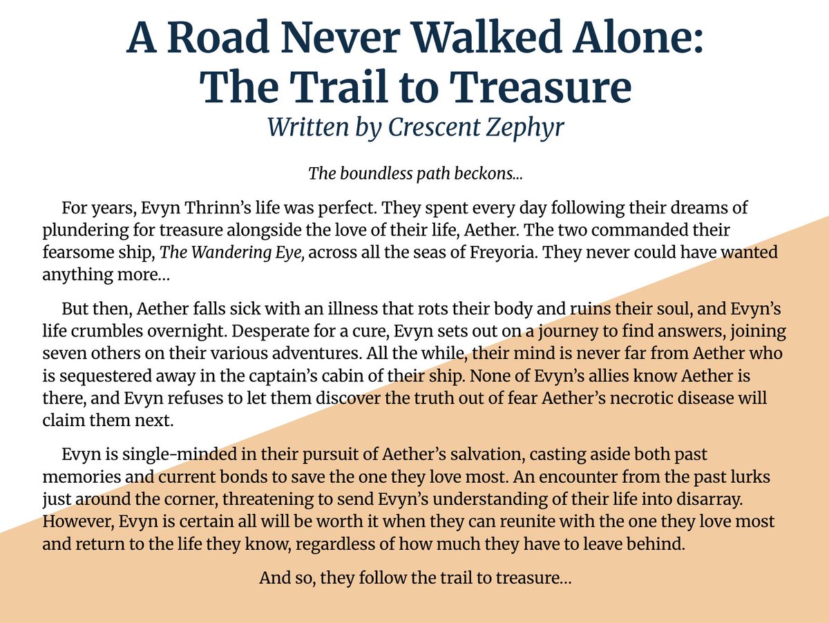 The first chapter of "The Trail to Treasure" is fast approaching! Here's the official description for the second book of the series with its new theme color!