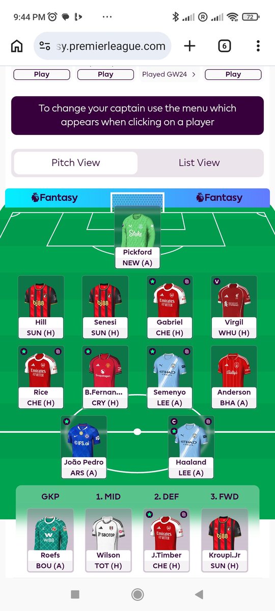 BASILVELY's tweet photo. @basediah Team Name: Lee Basil 
Cap :Haaland 
V: Virgil 
 #NaijaFPLGods #GW28 #FPL https://t.co/cCTafjkc4a