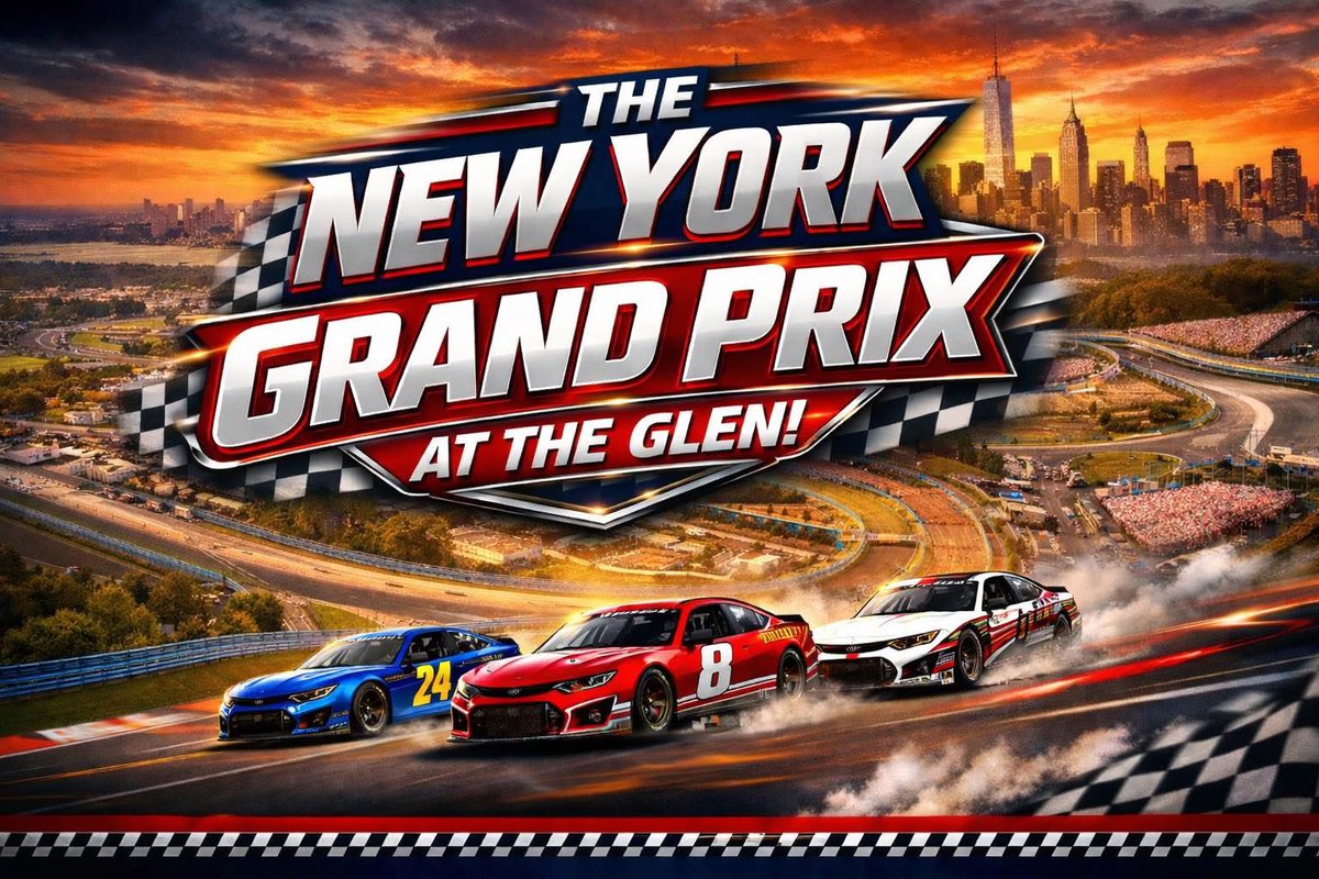 RamminIsRacing's tweet photo. We race at The Glen tonight in our NASCAR 25 league, we intend to stream it live on our YouTube channel. Stream will begin around 10:50PM Eastern tonight! 

And yes that’s an Ai generated image. Hopefully it doesn’t trigger some individuals who should have better things to do with their time! 

#NASCAR #NASCAR25