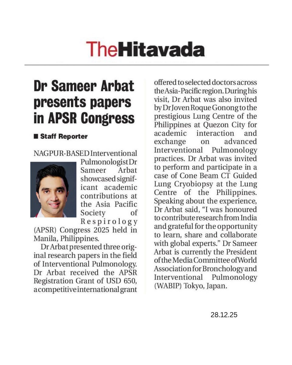 Dr Sameer Arbat 🫁 tweet media