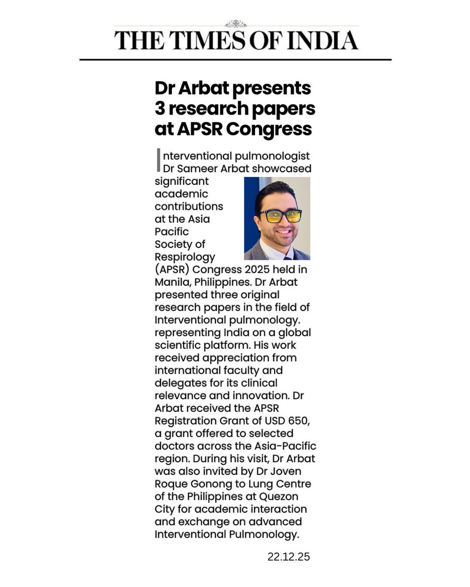 Dr Sameer Arbat 🫁 tweet media