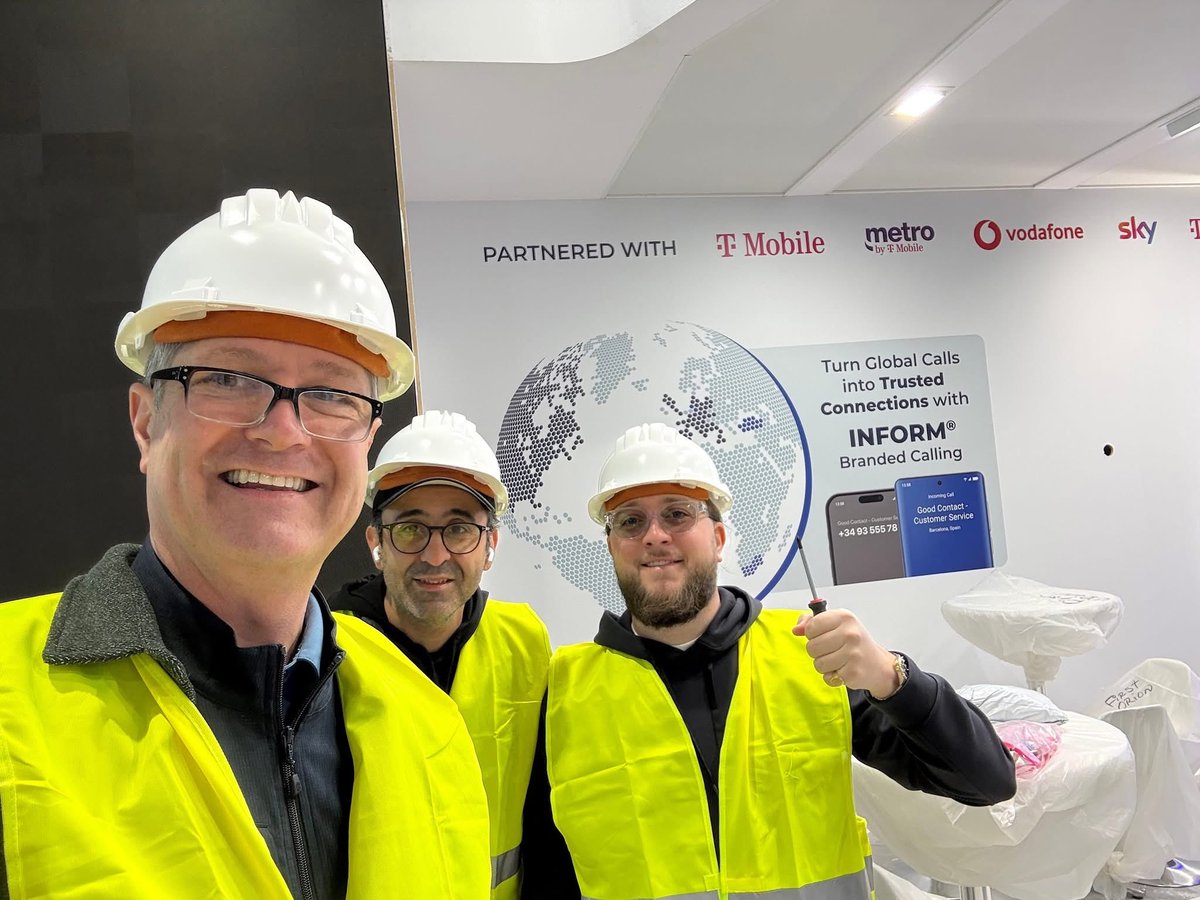 FirstOrionCorp's tweet image. The #FirstOrion crew has touched down in Spain for @MWCHub #MWC26. Our booth is under construction and looking sharper by the minute. Stop by booth CS176 or schedule a time to chat: hubs.li/Q0450xyy0

#MWCBarcelona #BrandedCalling #GlobalExchange #MobileWorldCongress
