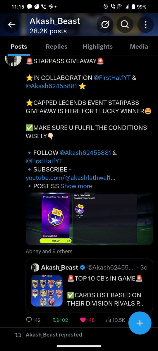 <a href="/Akash62455881/">Akash_Beast</a> <a href="/FirstHalfYT/">FirstHalf EAFC</a> <a href="/abhayv5545/">Abhay</a> <a href="/FCMUniverse/">FC Mobile Universe</a> <a href="/EAFCMobileForum/">FC MOBILE FORUM</a> <a href="/khoonigamingg/">Khooni Gaming</a> <a href="/KJavierFM/">K Javier EAFC</a> <a href="/fcmobileconsult/">FC Mob Consultant</a> <a href="/fcmobileguide/">FIFAMobileGuide</a> <a href="/newcomerFM/">⭐️ 𝓣𝓮𝓪𝓶 𝓝𝓮𝔀𝓬𝓸𝓶𝓮𝓻𝓕𝓜 ⭐️</a> <a href="/saumya_H2H/">Saumya</a> Hope the charm works this time 🤞 
(It won't 😅😂)