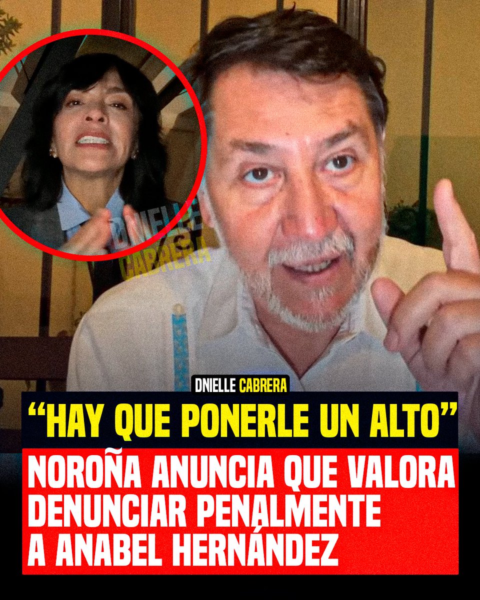 🚨CRUZÓ LA LÍNEA: Noroña tronó contra Anabel Hernández por sus últimas declaraciones, ya que sin pruebas ni nada, lo acusó de recibir 20 millones de dólares por parte del Mencho para la campaña de Claudia Sheinbaum. ''Hay que ponerle un alto'' dijo el senador, ya que últimamente