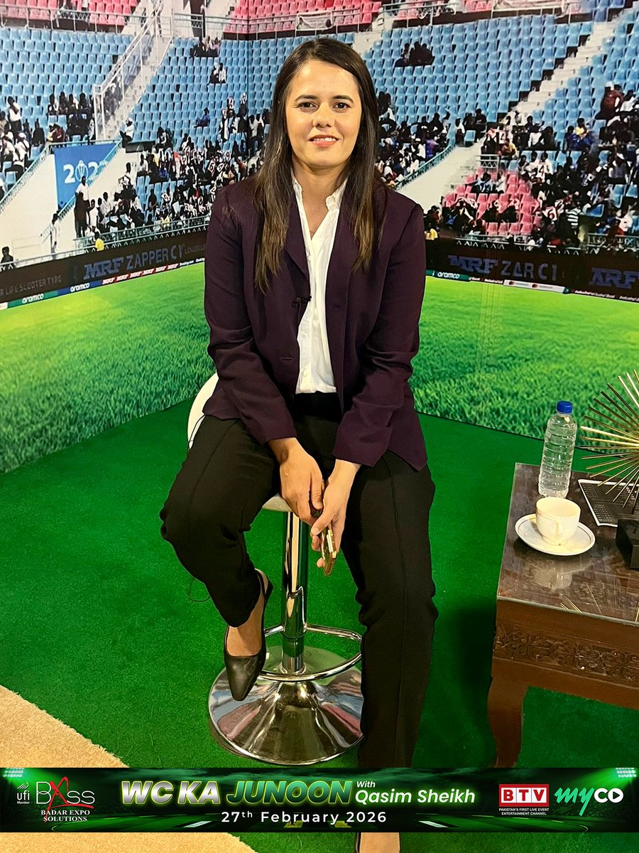 Moments | EP-20 | World Cup ka Junoon - With Host <a href="/sheikhyssj1/">Qasim Sheikh</a>, International Cricketer &amp; Presenter!

Featuring Cricket Experts:
<a href="/aimanunver/">Aiman</a>  &amp; <a href="/Rajput13Naseem/">Naseem Rajput</a>

Live on BTV &amp; MyCo

Watch full episode here:
youtube.com/live/d9m7KlVoy…

#T20WorldCup2026 #WorldCupKaJunoon #QasimSheikh