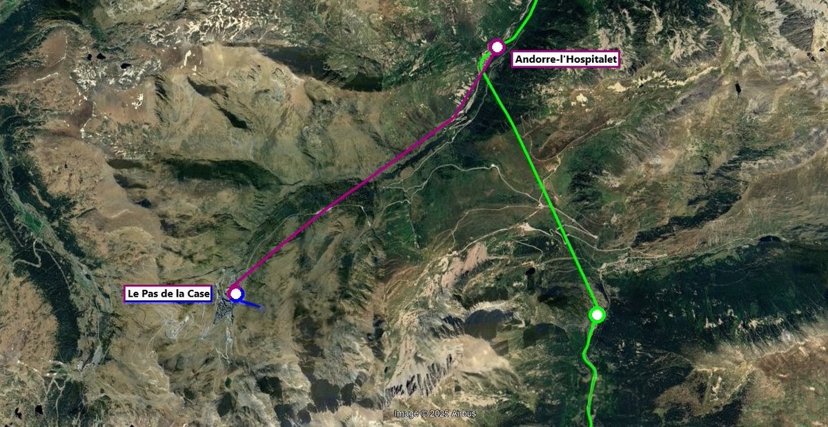VoieMidi's tweet photo. 🇦🇩🇫🇷 Lors des réunions régulières entre Andorre et France, les transports ne sont jamais évoqués... Un peu tard pour se plaindre des conséquences de la dépendance à la voiture. Hors ferroviaire, un téléphérique permettrait d'améliorer l'interconnexion avec un coût raisonnable ⤵️ https://t.co/ydOl2hpEVC