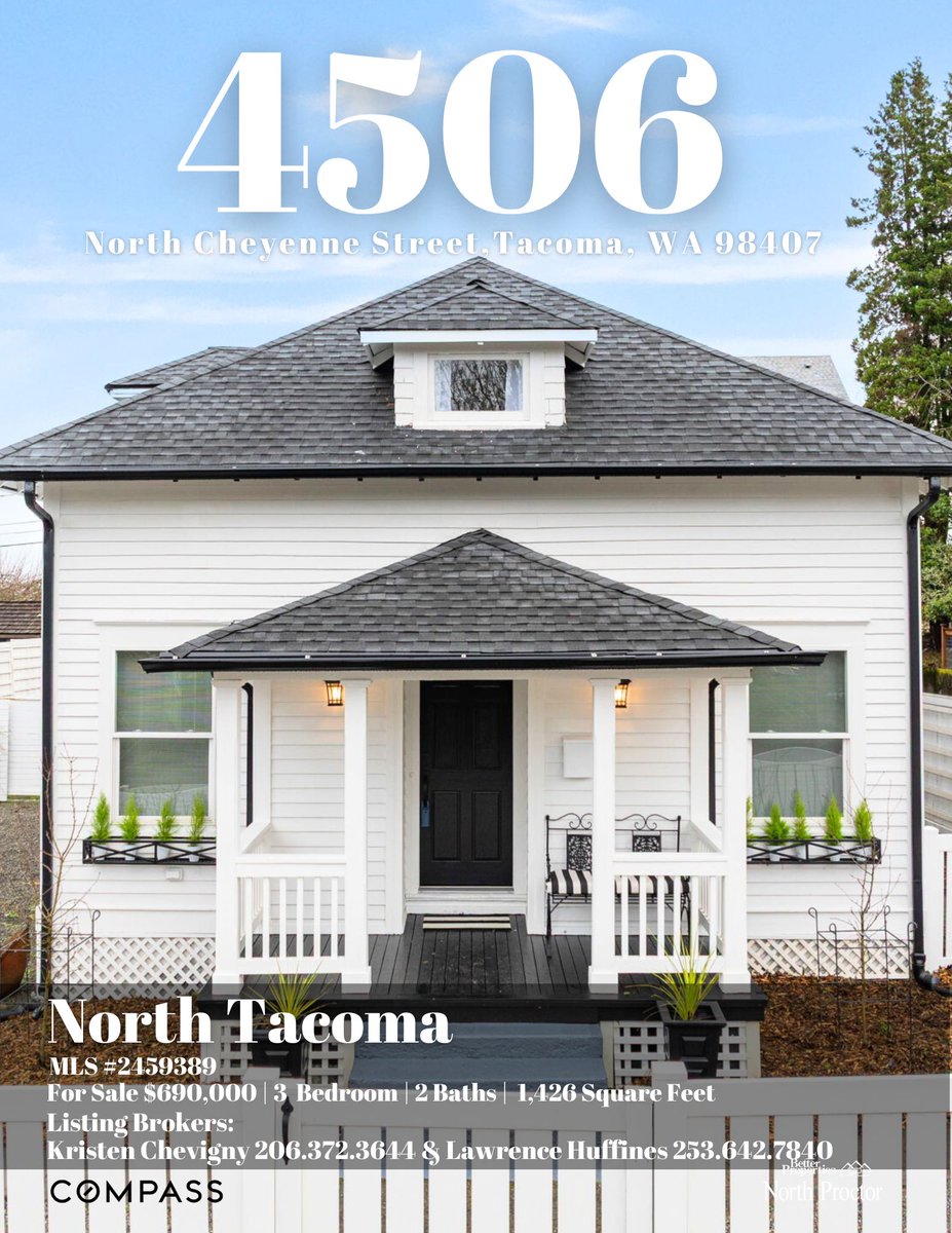 HomesHuffines's tweet photo. North Tacoma Home For Sale
4605 North Cheyenne Street
Tacoma, WA 98407 https://t.co/84MtqyDwDM