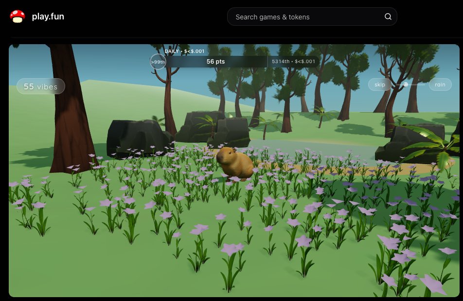 นั่งนิ่งๆ ดั่งกะปิปลาล้า ฟังเพลงเพลินๆ แล้วได้ -> แต้ม -> ตัง -> มั้งๆๆๆ 🤣
สมัครด้วย x, wallet หรือ อีเมล 👉 play.fun/s/e4p1y3x

✳️ใครมี vps หรือ desktop เปิดทิ้งยาวๆไปได้เลย

I'm earning rewards by playing Capybara Simulator on Play.fun!

Earn rewards by