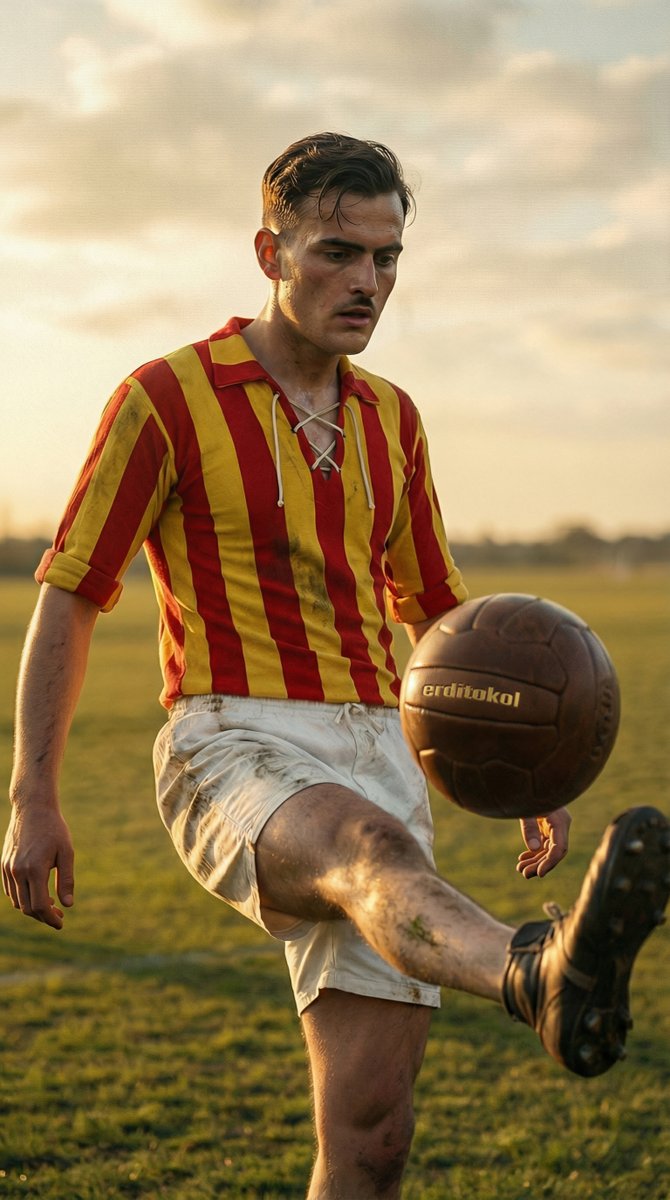 erditokol's tweet photo. Kulübümüzün kurucularından ve ilk futbolcularından Nebil Tevfik Çobanoğlu’nu vefatının 88. yılında, fotoğrafını restore ederek günümüzle buluşturmak istedim.
Hatırasını yaşatıyor, kendisini saygı ve minnetle anıyoruz.
#Göztepe @Goztepe 
#NanoBanana2 @googleturkiye https://t.co/JlcmCW6tUe