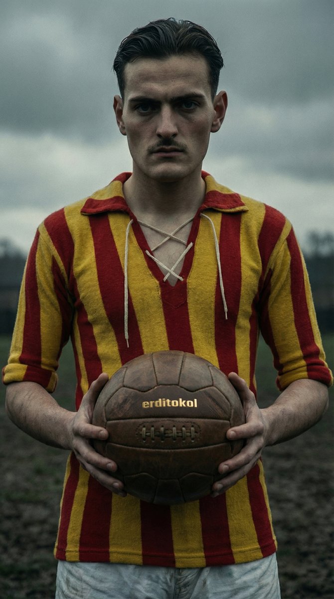 erditokol's tweet photo. Kulübümüzün kurucularından ve ilk futbolcularından Nebil Tevfik Çobanoğlu’nu vefatının 88. yılında, fotoğrafını restore ederek günümüzle buluşturmak istedim.
Hatırasını yaşatıyor, kendisini saygı ve minnetle anıyoruz.
#Göztepe @Goztepe 
#NanoBanana2 @googleturkiye https://t.co/JlcmCW6tUe